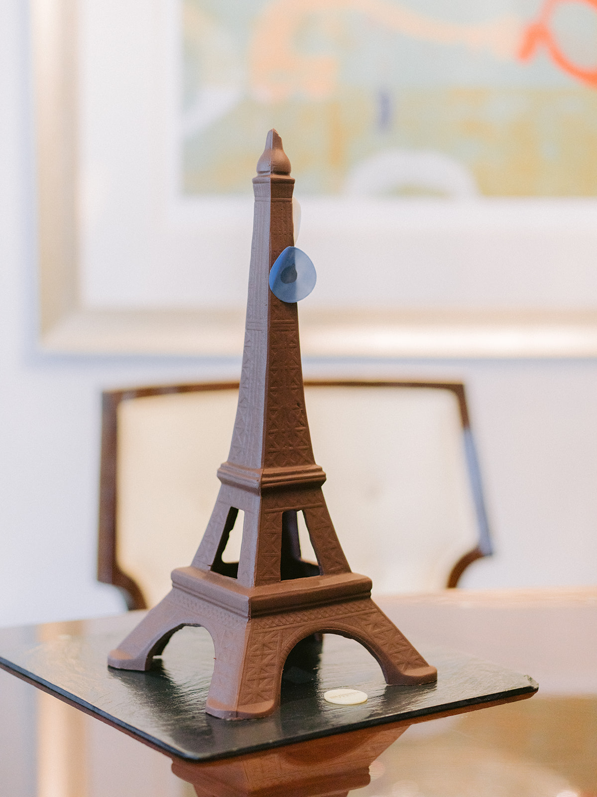 Eiffel Tower cake created for an intimate elopement at The Peninsula Paris