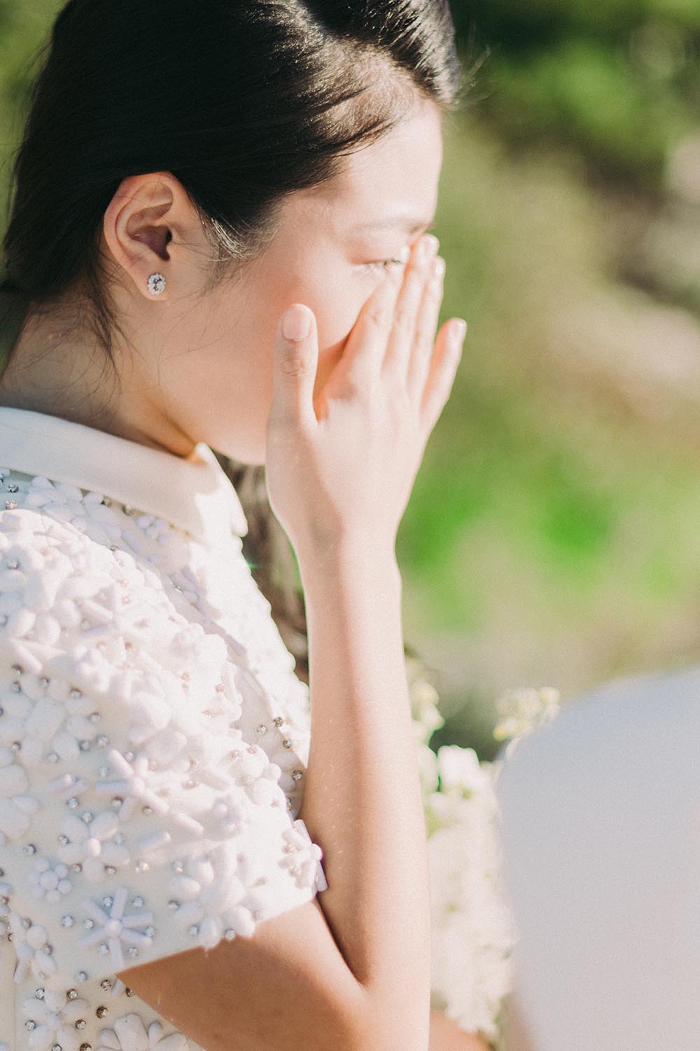une mariée pleur