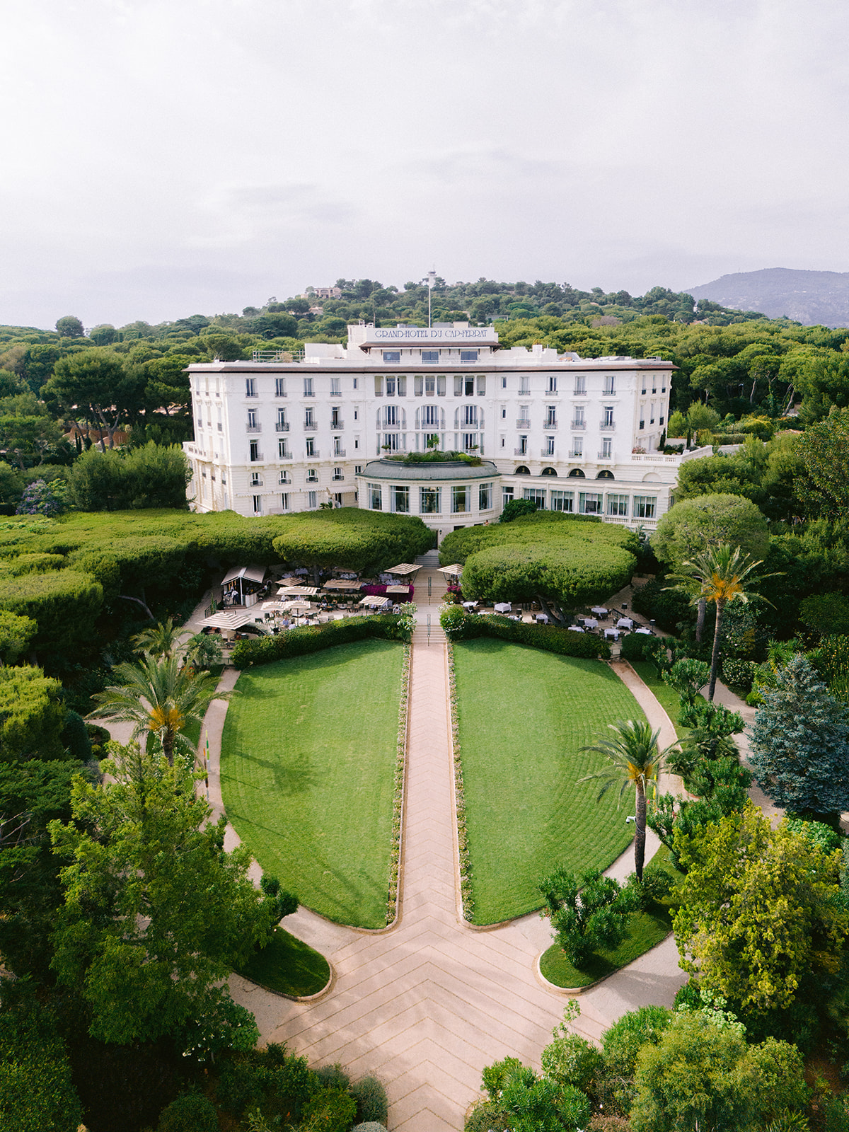 view drone photographed in front of Grand-Hôtel du Cap-Ferrat