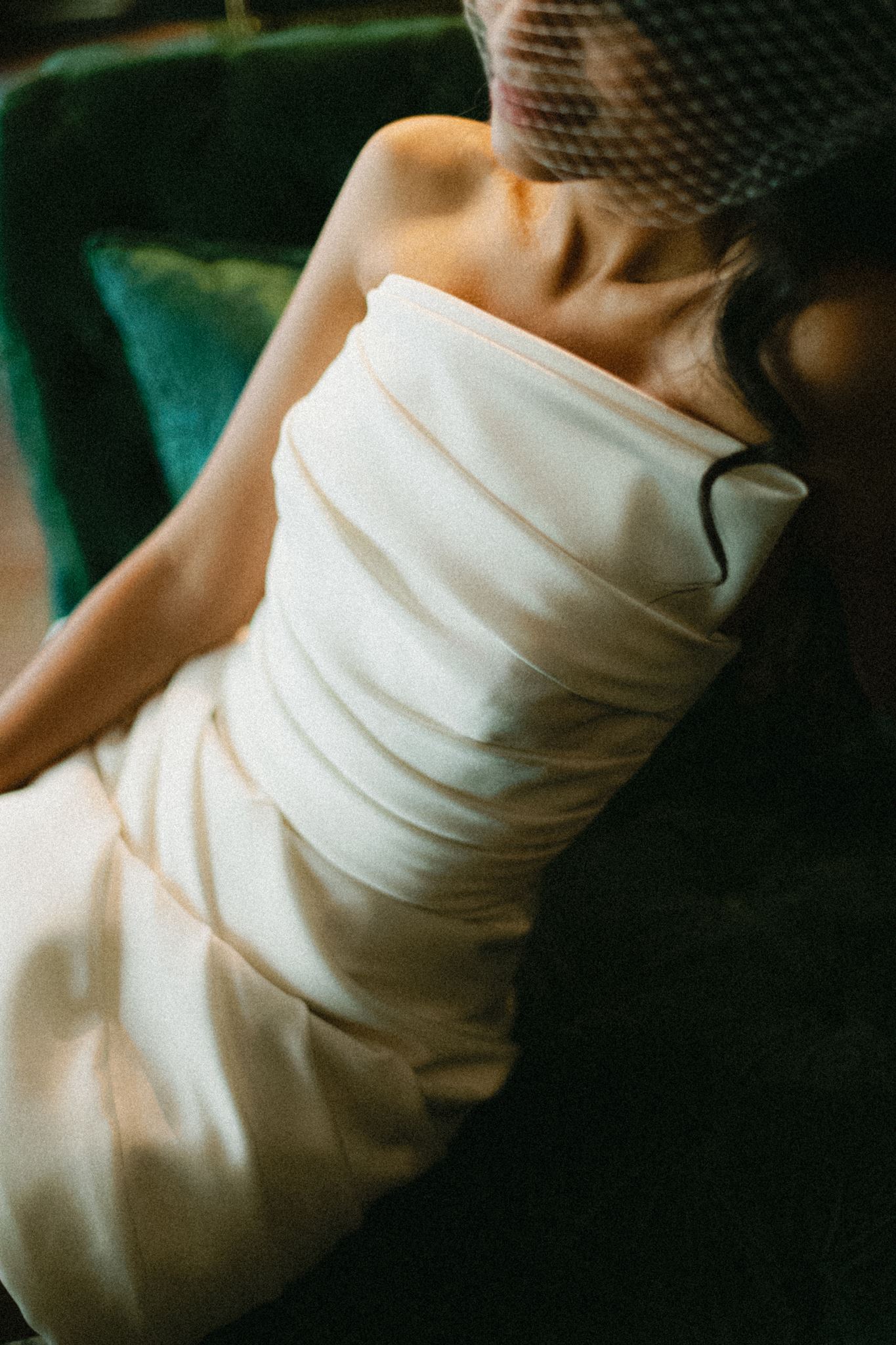 Modern bride photographed in a fashion-led editorial style in Paris
