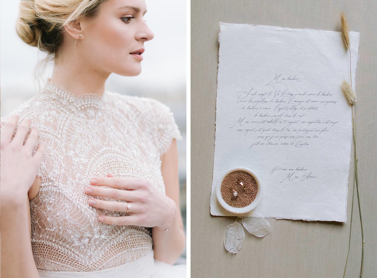 Photographe mariage Hôtel Marignan Paris avec papeterie élégante