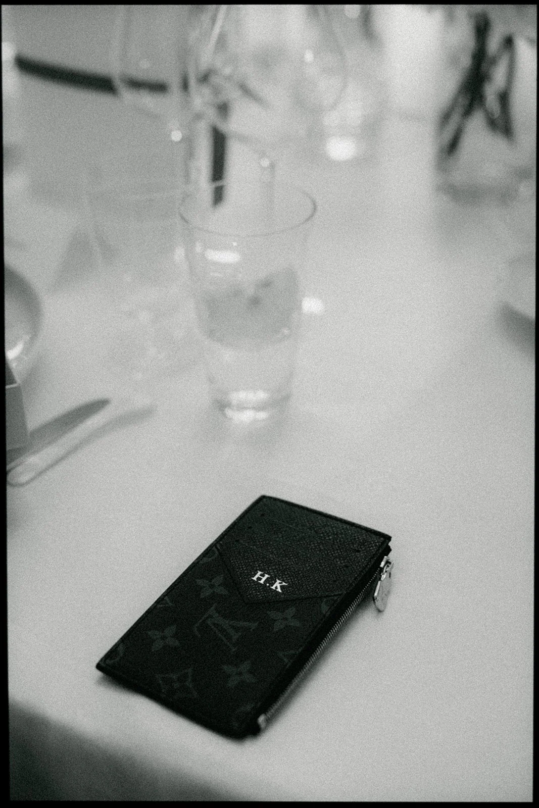 Personalized Louis Vuitton gift photographed on the private birthday table at Hôtel Plaza Athénée Paris
