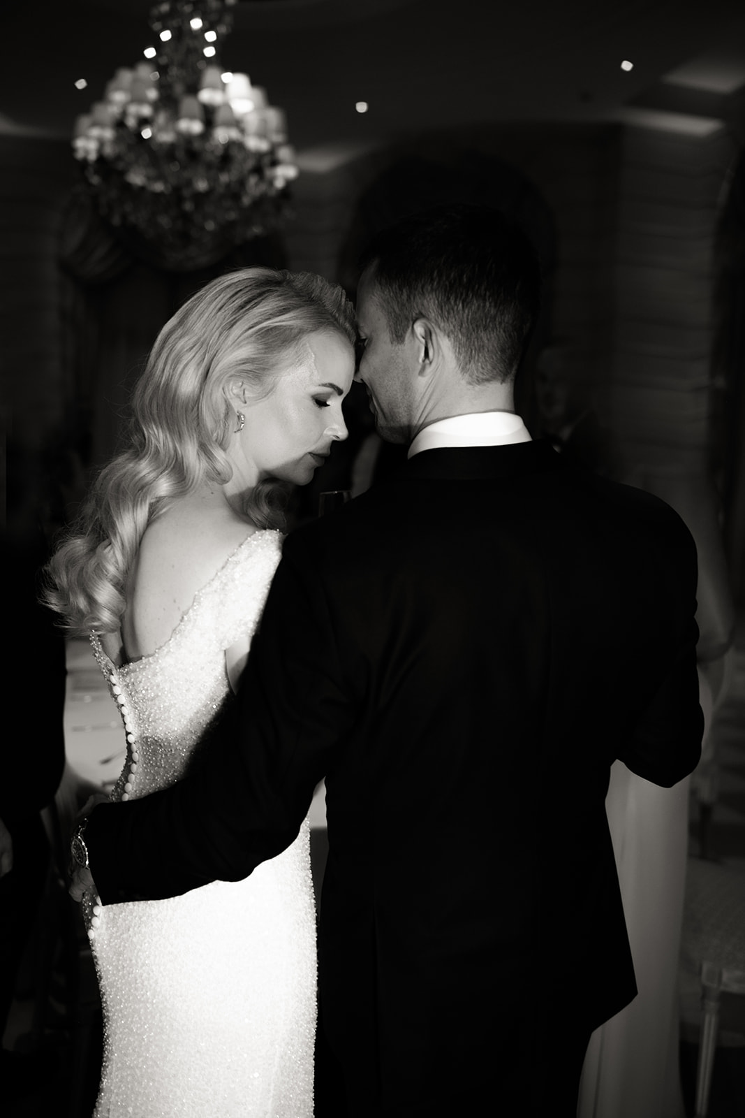 Editorial first dance during an intimate luxury wedding at The Ritz Paris